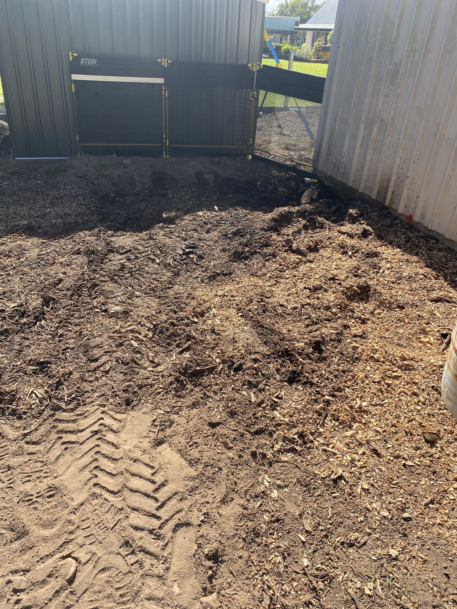 stump grinding Fraser Coast completed with grindings left on site